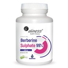 Aliness Berberine Sulphate 99% Berberyna 400 mg 60 kapsułek wegańskich