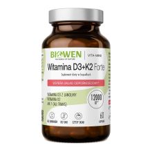 Biowen Witamina D3 + K2 Forte 12000 IU 60 kapsułek
