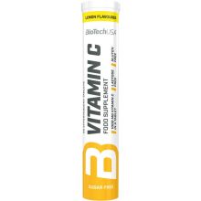 BioTech USA Vitamin C 20 tabletek musujących o smaku cytrynowym