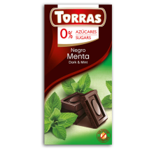 Torras Czekolada gorzka z miętą bez dodatku cukru 75 g