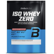 BioTech USA Iso Whey 25g bez laktozy o smaku truskawkowym