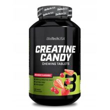 BioTech USA Creatine Candy 240 tabletek do żucia o smaku red berry