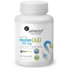 Aliness Maślan DUO 700 mg (wapnia+sodu) 225 mg kwasu masłowego 100 kapsułek