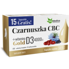 EkaMedica Czarnuszka CBC Gold + witamina D3 4000 IU 75 kapsułek