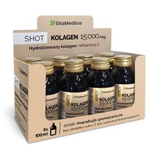EkaMedica Shot Kolagen 15 000 mg z witaminą C 8 x 100 ml