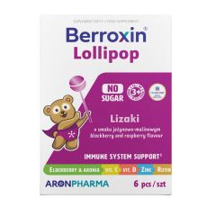 Aronpharma Berroxin® Lollipop 6 lizaków bez cukru smak jeżynowo-malinowy