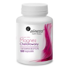 Aliness Magnez Chelatowany 650 mg + B6 (P-5-P) 100 kapsułek