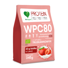 BeOrganic by Aliness Białko serwatkowe WPC 80 Truskawka BIO 345 g