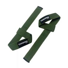 THORN FIT Paski do podnoszenia ciężarów Cotton Army Green