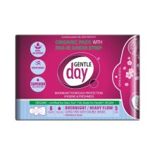 Gentle Day Podpaski Higieniczne Z Paskiem Anionowym Na Noc 8 sztuk