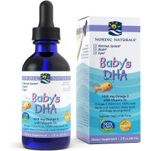 Nordic Naturals Baby's DHA 1050mg - Omega 3 dla dzieci z witaminą D3 w kroplach 60ml