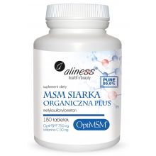 Aliness MSM Siarka Organiczna OptiMSM® PLUS 180 tabletek