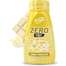 6PAK Syrop Zero 500 ml o smaku białej czekolady