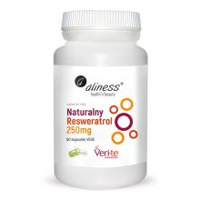Aliness Naturalny Resweratrol Veri-Te 250 mg 60 kapsułek wegańskich