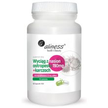 Aliness Ekstrakt z nasion ostropestu 190 mg + karczoch 100 vege kapsułek