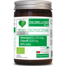 BeOrganic by Aliness Chlorella Bio 500 mg 50 kapsułek