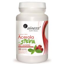 Aliness Acerola ze stevią do ssania naturalna witamina C 120 tabletek