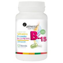 Aliness Witamina B Complex B-15 Methyl 100 kapsułek wegańskich