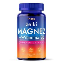 Triggy Żelki Magnez + Witamina B6 60 żelek o o smaku malinowym