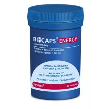 ForMeds Bicaps Energy żeń-szeń, guarana, różeniec górski 60 kapsułek wegańskich