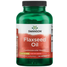 SWANSON Flaxseed Oil 1000 mg 100 kapsułek zelowych