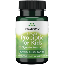 SWANSON Probiotyk dla dzieci 60 tabletek do ssania smak wiśniowy