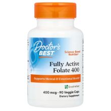 Doctor's Best Fully Active Folate 400 with Quatrefolic 400 µg 90 kapsułek