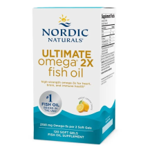 Nordic Naturals Ultimate Omega 2X 120 kapsułek miękkich o smaku cytrynowym