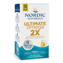 Nordic Naturals Ultimate Omega 2X 120 kapsułek miękkich o smaku cytrynowym