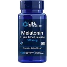 Life Extension Melatonin 6 Hour Timed Release 300 µg 100 vege tabletek