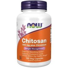 NOW Foods Chitosan 500 mg Plus Chromium 120 vege kapsułek