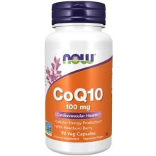 NOW Foods CoQ10 with Hawthorn Berry 100 mg 90 vege kapsułek
