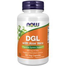 NOW Foods DGL with Aloe Vera 100 vege kapsułek