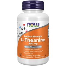 NOW Foods Double Strength L-Theanine 200 mg 120 vege kapsułek