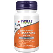 NOW Foods Double Strength L-Theanine 200 mg 60 vege kapsułek