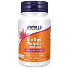 NOW Foods Methyl Folate 1000 µg 90 tabletek