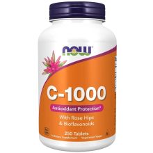 NOW Foods Vitamin C-1000 with Rose Hips & Bioflavonoids 250 tabletek