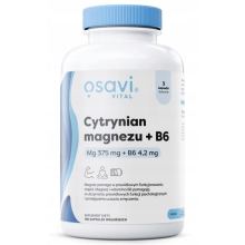 Osavi Cytrynian Magnezu 375 mg + B6 4.2 mg 180 vege kapsułek