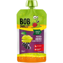 BOB SNAIL Smoothie banan - czarna porzeczka bez dodatku cukru 120 g