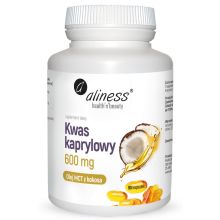 Aliness Kwas kaprylowy (60% C8) 600 mg 90 kapsułek