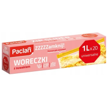 Paclan Woreczki z suwakiem 1L 20 sztuk