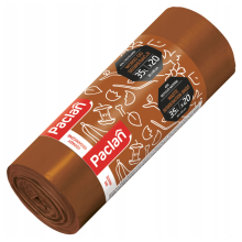 Paclan Worki do segregacji BIO odpady brązowe 35L 20 sztuk