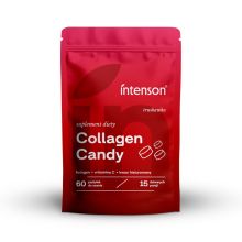Intenson Collagen Candy 60 tabletek do ssania o smaku truskawkowym