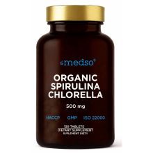 Medso Organiczna Spirulina + Chlorella 500 mg 120 tabletek