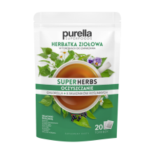 Purella SuperHerbs Herbatka Ziołowa Oczyszczanie 20 x 1,75 g