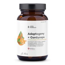 Aura Herbals Adaptogeny ekstrakty roślinne + Cordyceps 60 kapsułek