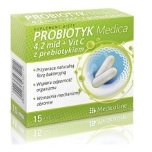 Medica Probiotyk 4,2 mld+ witamina C z prebiotykiem 15 kapsułek