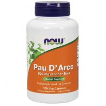 Now Foods Pau D'Arco, 500 mg 100 kapsułek wegańskich