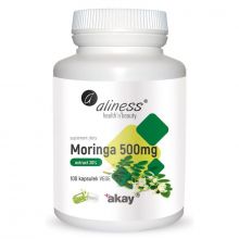 Aliness Moringa ekstrakt 20% 500 mg 100 kapsułek wegańskich