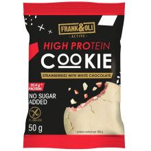 Frank&Oli High Protein Cookie Truskawka z Białą Czekoladą 50 g